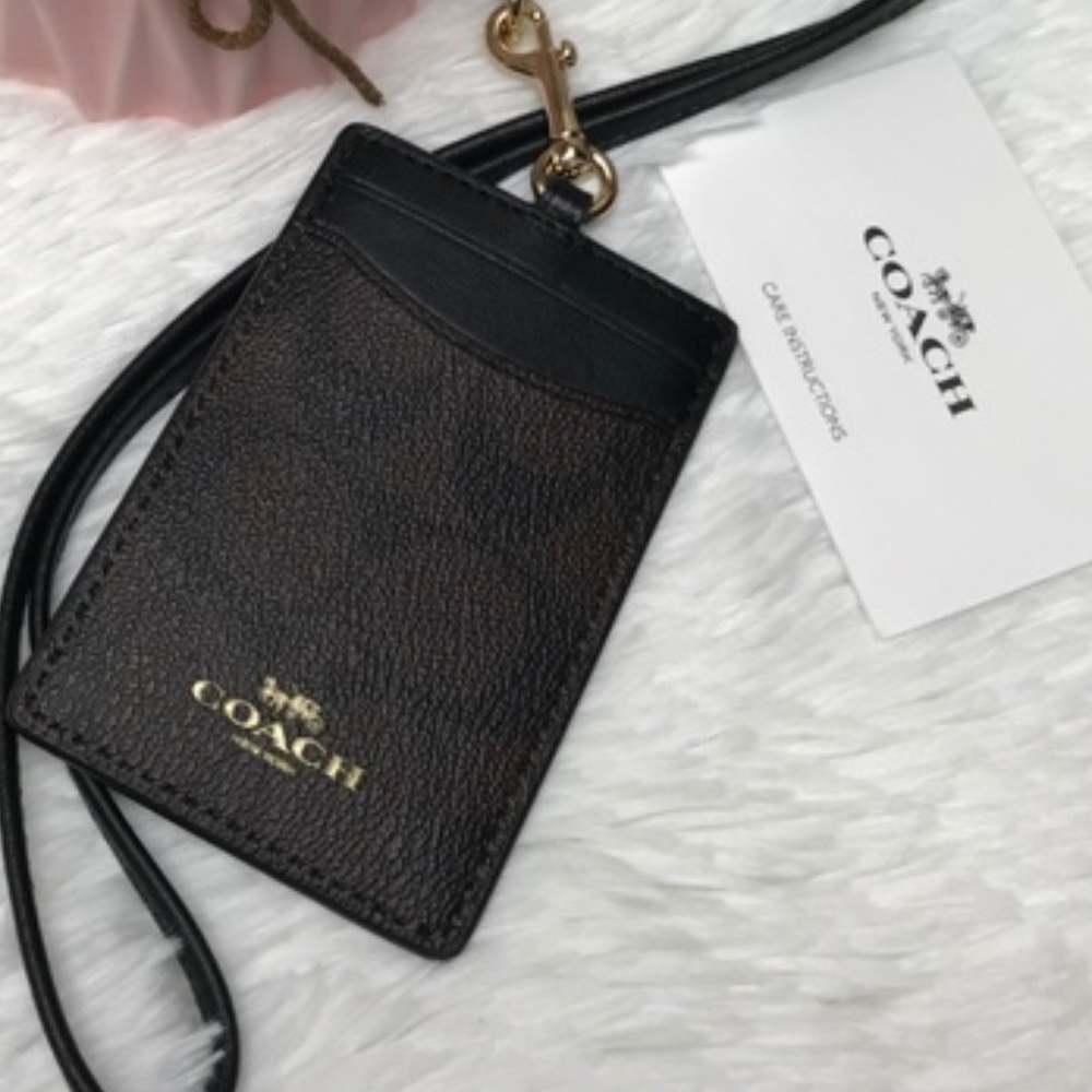 NWT Coach ID Lanyard In Signature Canvas..